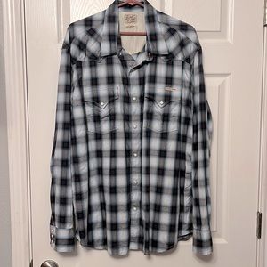 Lucky Brand XXL snap button shirt